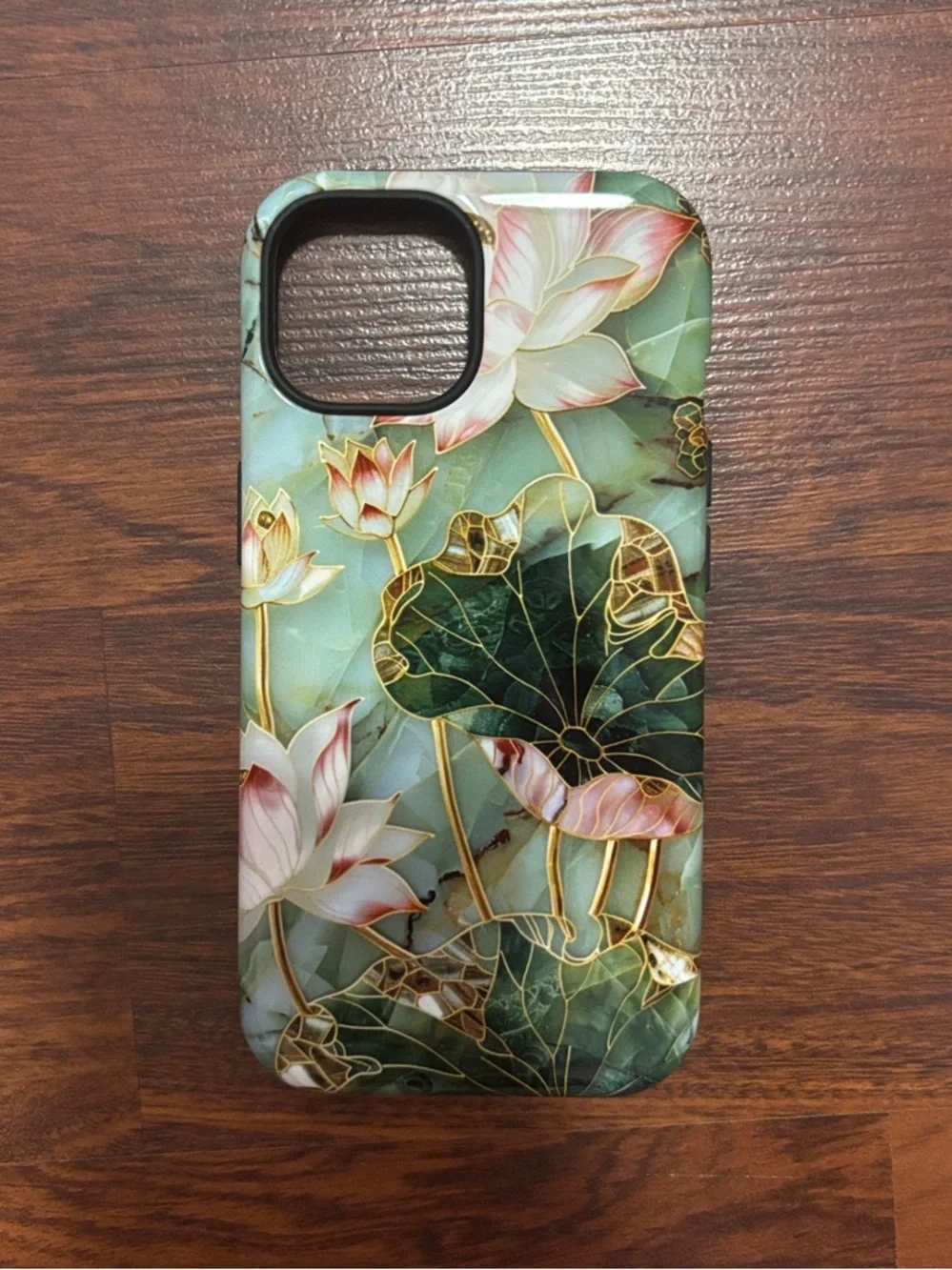 Floral Green Lotus Phone Case - Protective Decorative Cover